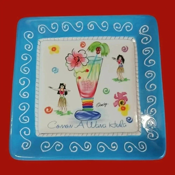 Ormsby set of 3 tropical square salad plates - Picture 3 of 7